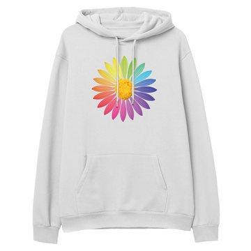 Rainbow Daisy - Hoodie - Regular