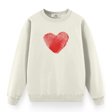 Heart Finger Print - Premium Çocuk Sweatshirt