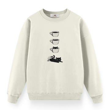 Coffee Cat - Premium Çocuk Sweatshirt